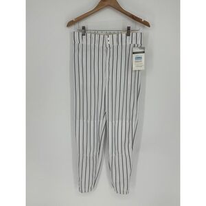 NEW!! Wilson Mens Sz M Baseball Pants Black Pinstripe Elastic Ankle W6